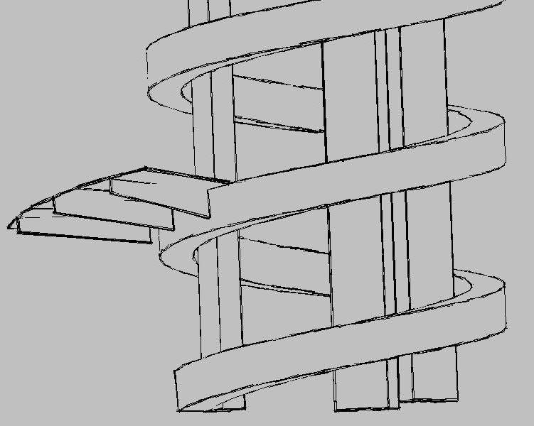 2.2. Descrizione dell opera La rampa pedonale che serve l attraversamento del fiume Tevere ha una geometria ad elica, si sviluppa su un diametro esterno pari a 6.
