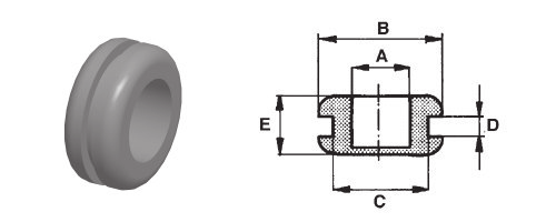 Manicotti per cavi tipo Passacavi a membrana centrale Passacavi a membrana centrale Materiale: PVC flessibile articolo E A B C D 1281110 5,8 11,0 19,0 16,0 1,5 1281125 8,0 12,5 21,5 16,0 2,4 1281140