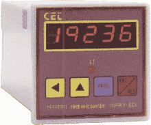 CONTATORE DIGITALE VISUALIZZATO Tipo: GCM50 CONTATORE DIGITALE VISUALIZZATO A 5 CIFRE, CON INGRESSO PER CONTEGGIO MONODIREZIONALE.