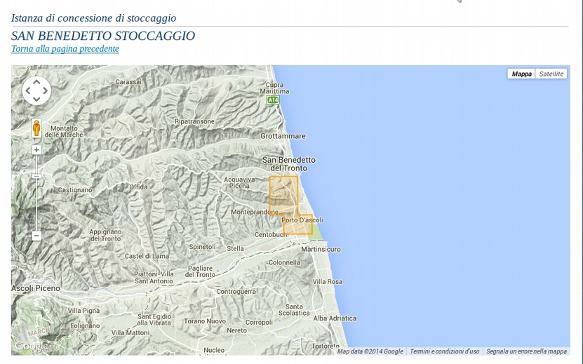 GLI STOCCAGGI NEL SOTTOSUOLO Il progetto di stoccaggio di naturale S.Benedetto del Tronto Il Ministero ha approvato la V.I.A. positiva per lo stoccaggio di naturale di S.