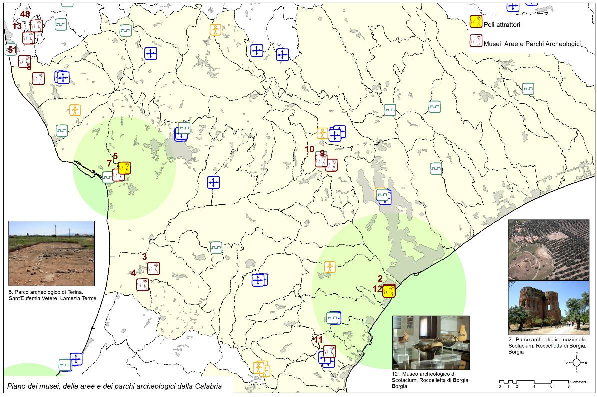 Poli attrattori. Provincia di Reggio Calabria Tavola 03.2.