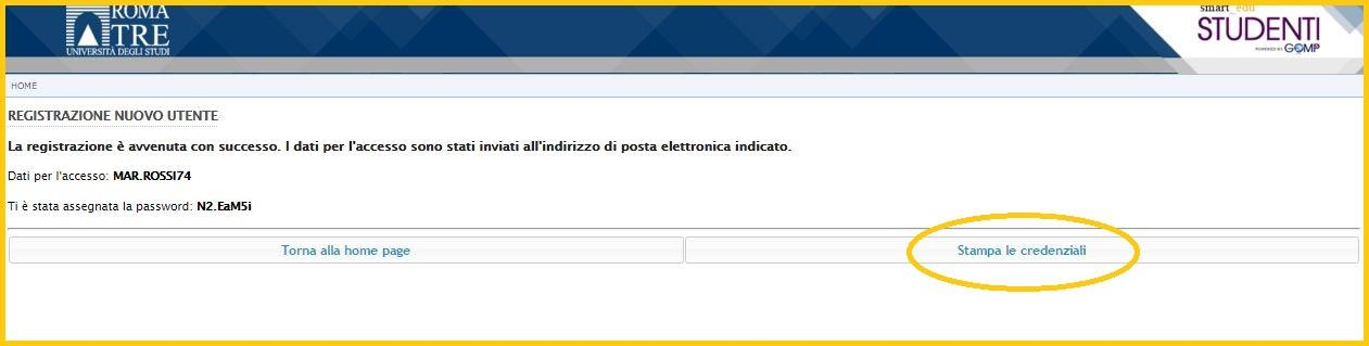 posta elettronica indicato nella procedura di registrazione.