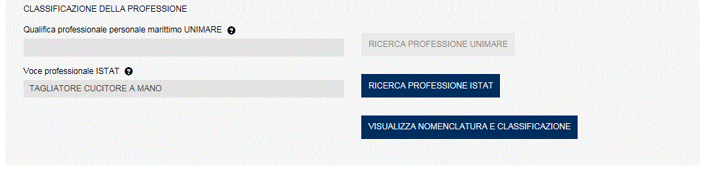 compilato con la relativa scelta effettuata (ovvero tagliatore cucitore a mano, come visibile nell immagine sottostante). Fig. 39.