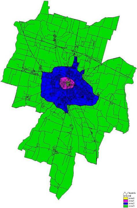 RIFIUTI DOMESTICI Parma è stata suddivisa in 4 zone: Zona 0: Zona monumentale