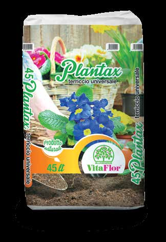 Il terriccio universale Plantax è un prodotto di origine completamente naturale, indicato per quasi tutte le specie vegetali coltivabili in vaso, per i rinvasi delle piante