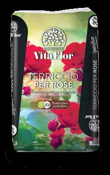 TERRICCIO ROSE Disponibile nel formato Il terriccio Ideale per Rose Vitaflor può essere usato anche per i rosai in giardino, miscelato in abbondanza al terreno ne migliora la qualità e