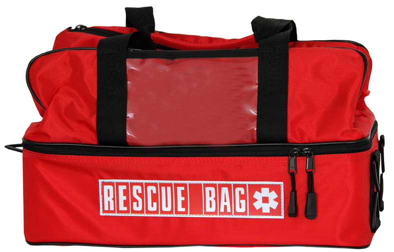 48x26x28 cm circa Peso: 1,8 kg circa BOR80310 RESCUE BAG ROSSA VUOTA APERTURA INTERNA Borsa di soccorso compatta e funzionale Tessuto antistrappo e impermeabile di colore rosso Dotata di maniglie,