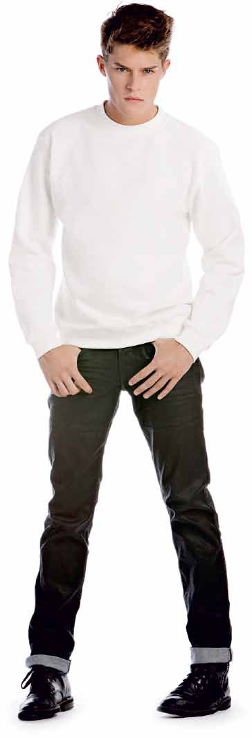 13 NUOVE TAGLIE XS-4XL sweats men BCID002 Sweat-Shirt 80% cotone, % poliestere, felpata internamente, girocollo. BCWK80 p.