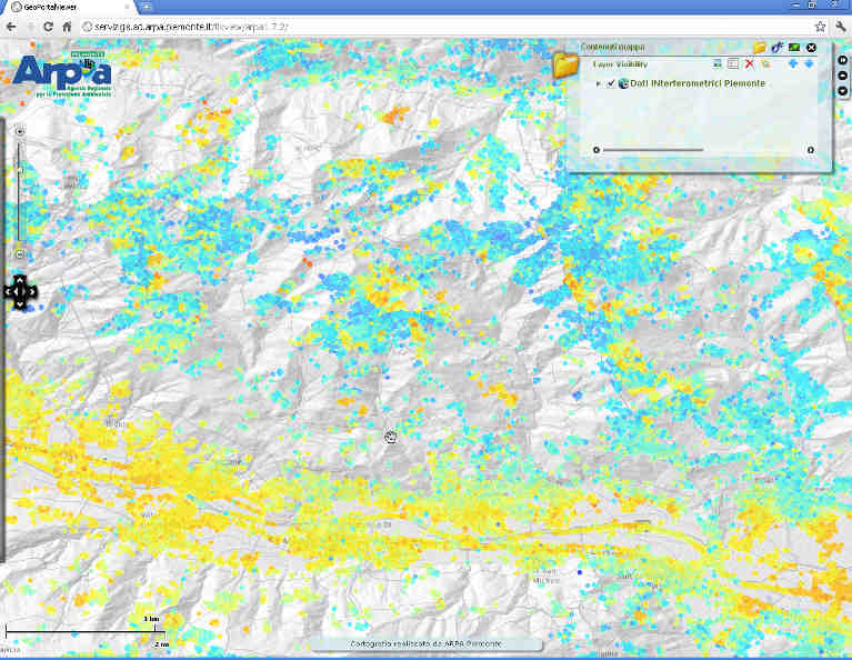 I dati del Geoportale Arpa Geologia Monitoraggi 1.