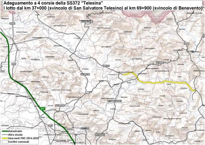 SS 372 Telesina - Adeguamento a 4 corsie 1 lotto dal km 37+000