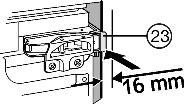 Applicare e incollare il coprifuga sulla parete dell apparecchio, lato maniglia, a filo con il bordo inferiore della squadra di fissaggio Fig. 16 (50).
