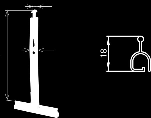 VISION Catenacciolo per terminale SCR 0035 Catenacciolo cad. Installato sul terminale Sgancio manuale. Molle di sicurezza AMS 1114 Molla di sicurezza per stecca 14 mm rivestita cad.