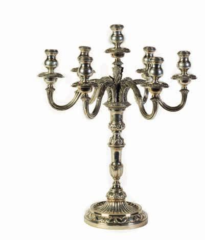 Peso gr 1083 A goup of silver objects, 20TH Century 150-250 349 350 Brandimarte candelabro in