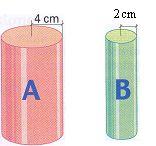 I solidi A e B hanno entrambi massa 5 kg: a) Quale dei due solidi ha maggior densità?