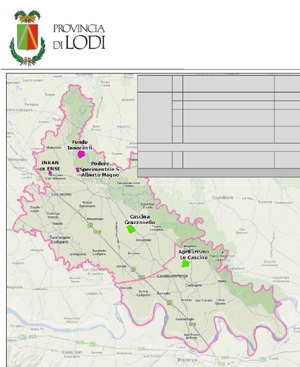 Fondi chiusi Terreni a divieto di caccia Ambito N Tipologia Superficie tot.