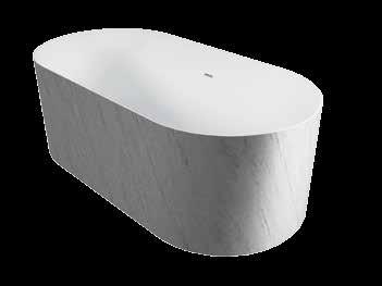 ROUND BATHTUB stone finish BAIGNOIRE RONDE en polymineral, finition pierre