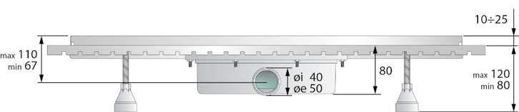 scarico doccia 300 245 x 49 189,89 ST15984 set scarico doccia 700 695 x 49 279,84 ST15985 set