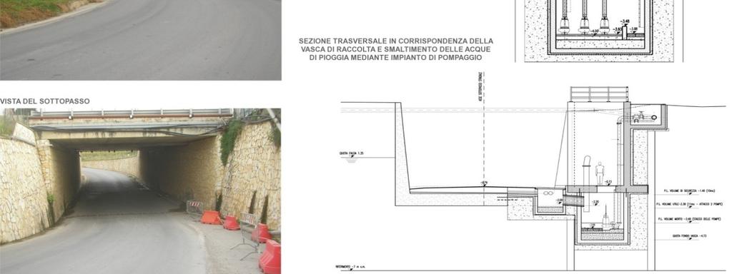 La progettazione è stata sviluppata in ogni fase, compreso il dimensionamento idraulico delle canalette e pozzetti di raccolta