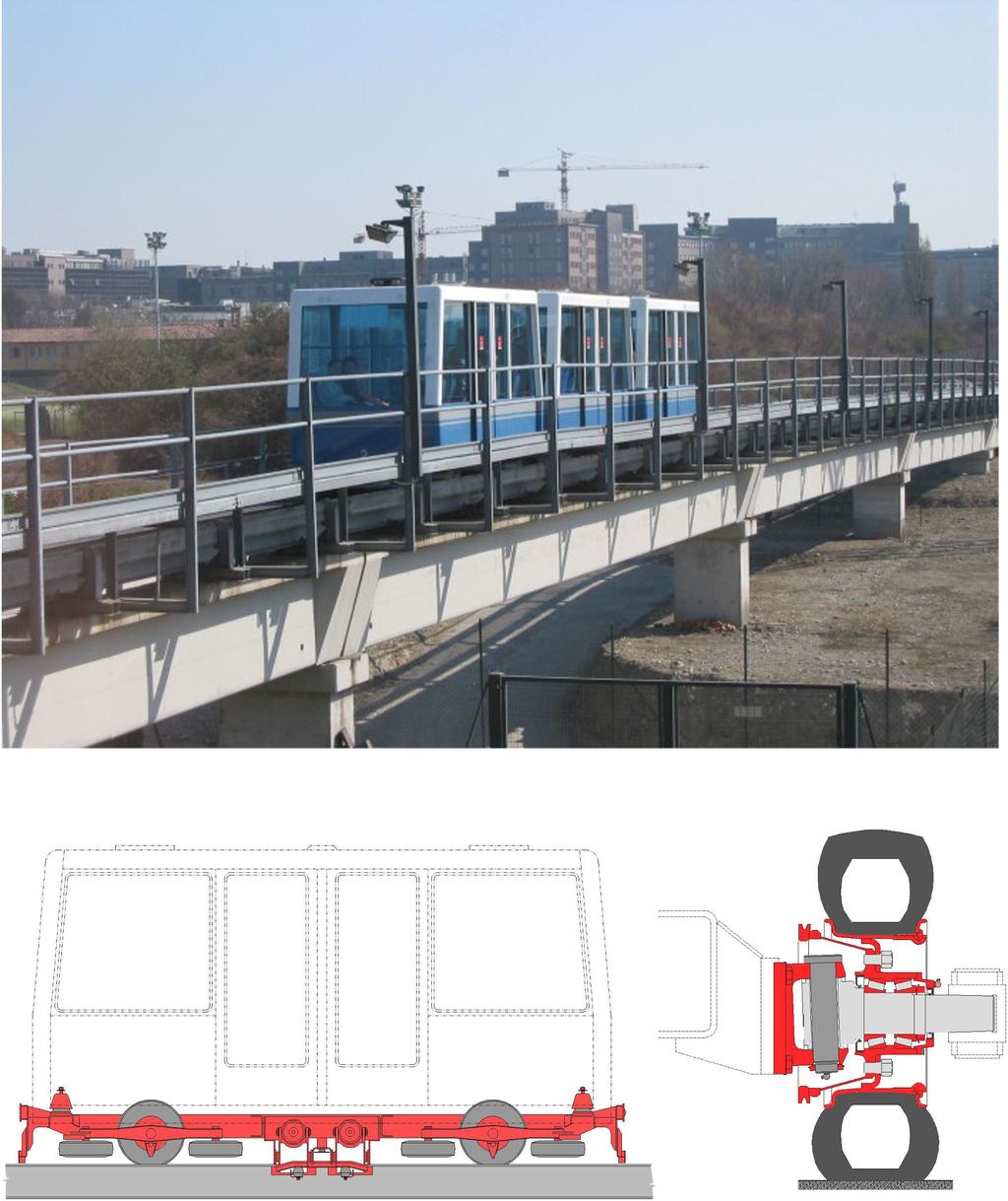 COSTRUZIONI IN ACCIAIO SRAFF 1/1 METROPOLITANA DI MILANO, LINEA CASCINA GOBBA SAN RAFFAELE (MI) Attività: (2001) Verifica strutturale meccanica dello chazy portante e dei gruppi ruota (alberi,