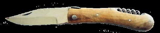 9  2477 Coltello manico in legno - lama acciaio inox cm 8 lunghezza aperto cm 19 6 7 Art.