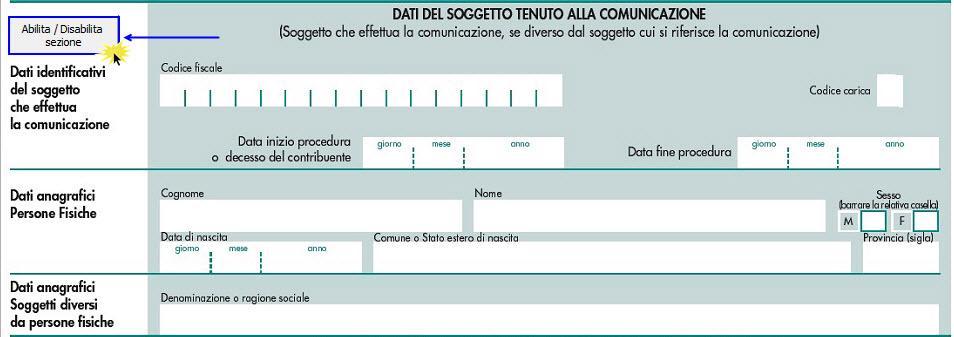 - Impegno alla presentazione Telematica: In questa sezione