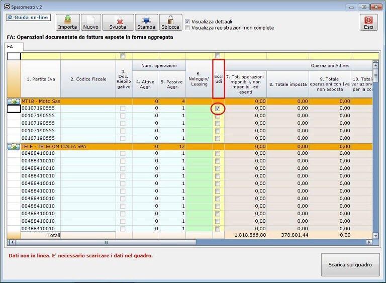 1.8 Compilazione del modello da input La compilazione da input è possibile sia per gli utenti che hanno gestito la contabilità con il modulo Contabilità GB, quindi si avvalgono dell integrazione con