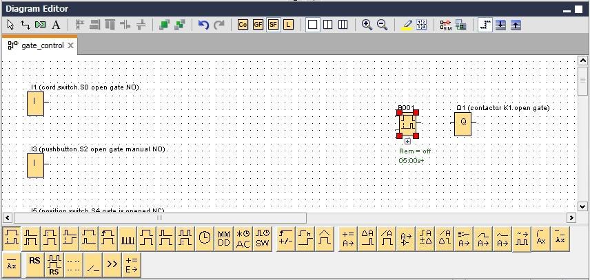 Utilizzando gli appositi pulsanti si possono visualizzare le funzioni dei blocchi nell'interfaccia di programmazione.