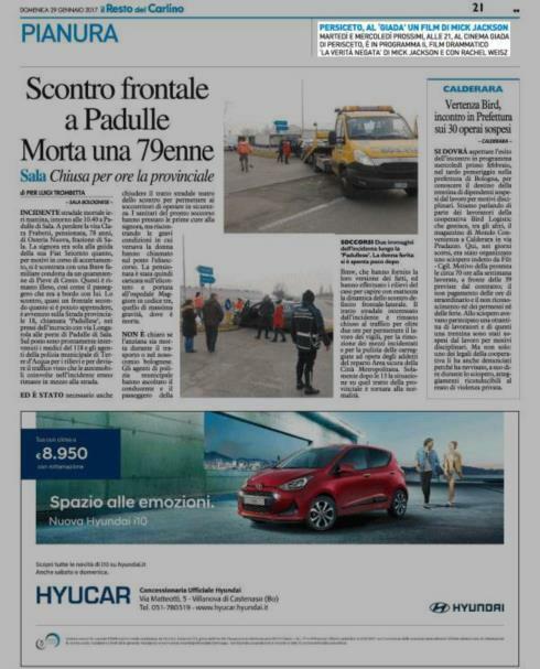 29 gennaio 2017 Pagina 21 Il Resto del Carlino (ed.