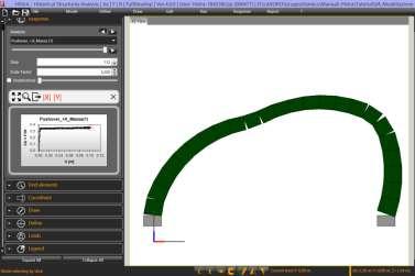 portarsi in configurazione deformata, selezionando Displacement dal menu Response.