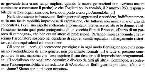 L informazione politica Il ritratto di Enrico Berlinguer del notista politico