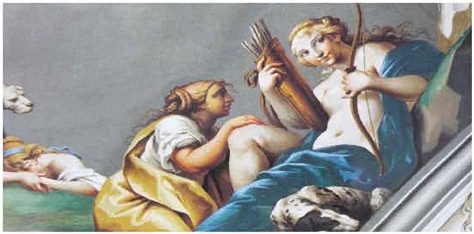 Il tema mitologico negli apparati decorativi della palazzina.