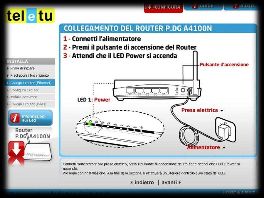 14. Visualizzerai una schermata Collegamento del Router P.