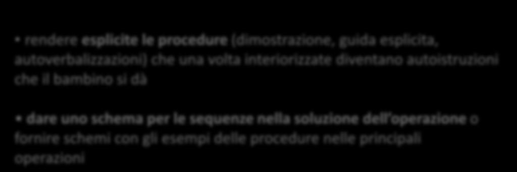 CALCOLO SCRITTO Memoria di lavoro risulta alleggerita supporto cartaceo Connesso agli algoritmi e procedure delle operazioni che con il passare del tempo si automatizzano