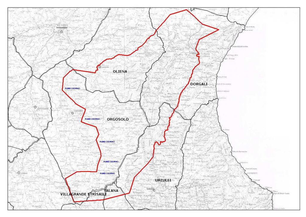 Delimitazione Zona Infetta di Orgosolo : La zona infetta del selvatico comprende in tutto o in parte i Comuni di Dorgali, Oliena, Orgosolo, Talana, Villagrande Strisaili e Urzulei.