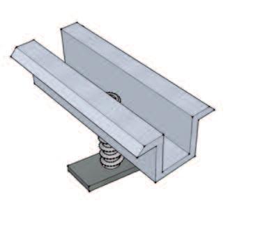 MORSETTO TERMINALE PER FISSAGGIO MODULI PER PROFILI TIPO G E H (ALLUM.