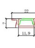 SLIM (2m) -Tappo con foro: 2 -Tappo senza foro: 2 -Molletta di fissaggio: 4 -Cover in Plastica bianca Profilo in Alluminio SLIM (3m) -Tappo con foro: 3 -Tappo senza