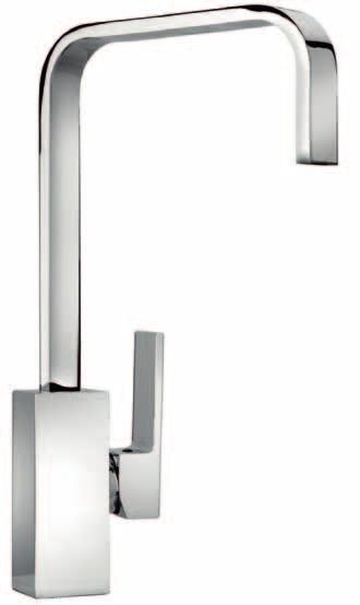 Brescia 2952 Monocomando lavello quadrato canna rettangolare Square sink mixer rectangular spout - cartuccia ø 35