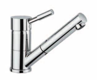 Genova 2580 Miscelatore monocomando lavello doccia estraibile con commutatore Single lever sink mixer with extractable shower and diverter 2580 ND Predisposizione per boiler elettrico istantaneo