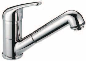 Savona 2480 Miscelatore monocomando lavello ad angolo doccia estraibile con commutatore Single lever sink corner mixer with extractable shower and diverter 2480 ND Predisposizione per boiler