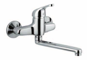 Viterbo 1770 Gruppo lavello a parete canna antica Wall mounted sink mixer, ancient spout - vitoni da 1/2