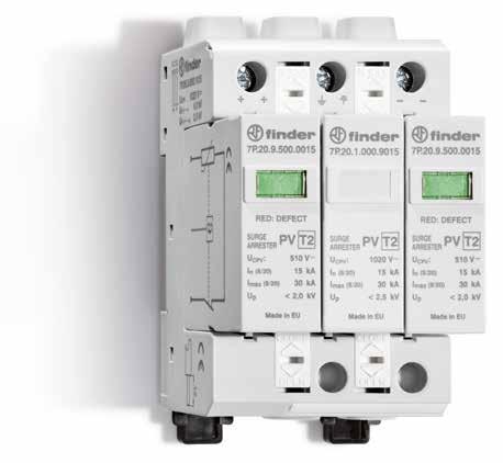 SRI SRI SPD Tipo 1+2 e Tipo 2 - Applicazioni fotovoltaiche Scaricatore di sovratensione per la protezione del lato DC (1020 V) di sistemi fotovoltaici Proteggono dispositivi e apparecchiature da