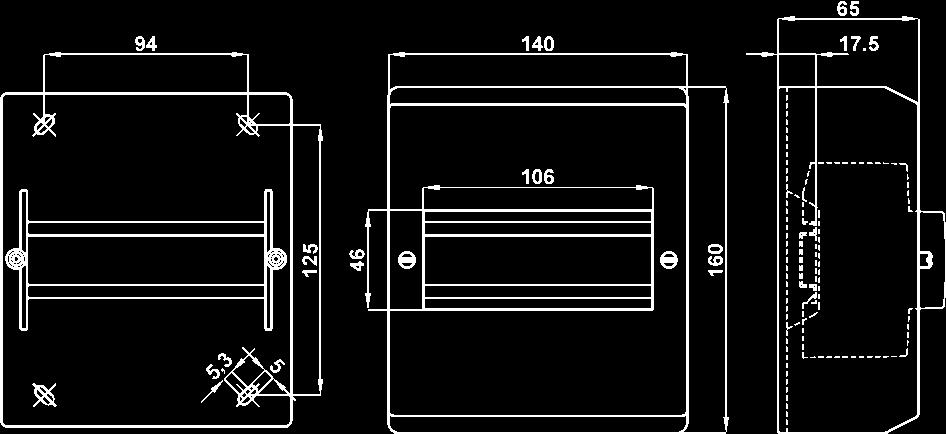 moduli DIN - 2 DIN modules 6 moduli DIN - 6 DIN modules Questi accessori consentono la sigillatura dei morsetti degli strumenti modulari.