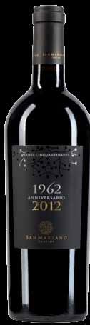 Anniversario CUVÉE CINQUANTENARIO vino rosso d Italia Tipologia vino Vino Rosso d Italia. Colore Rosso. Vitigni Primitivo, Negroamaro. Densità d impianto 4500 piante per ettaro.