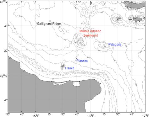 La seconda, situata nel sotto-bacino meridionale in prossimità dello Stretto di Otranto (18 45 E, 40 15 N; Figura