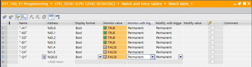 Fare clic su variabili) o su Monitor all values once and now (Controlla subito una sola volta tutte le Monitor