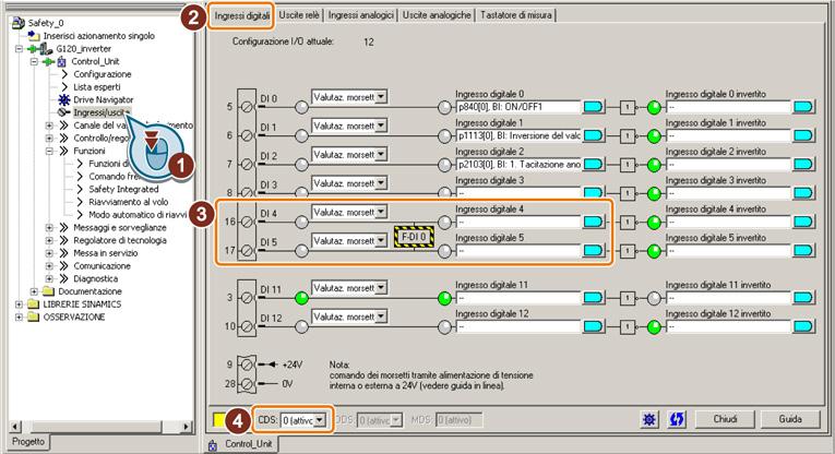 Impostazione delle funzioni 8.8 Funzione di sicurezza Safe Torque Off (STO) 4.