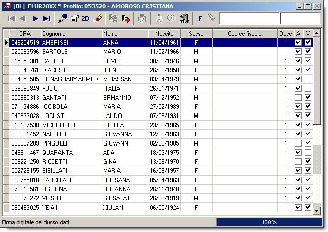 Scheda 13 Estrazione dati per l Azienda USL Parte A Creazione del file di estrazione dati FLUR20XX 1) Premere questo tasto nella finestra principale 2) Leggere