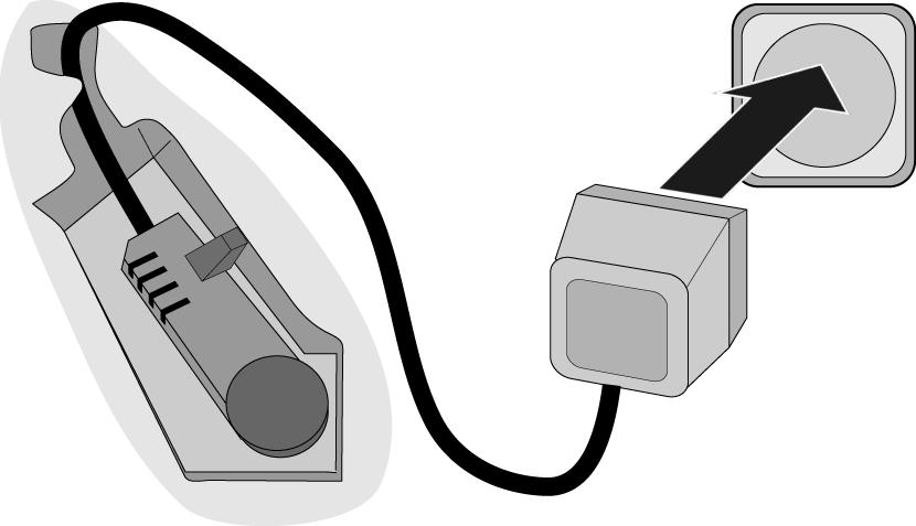 2004 Mettere in funzione il telefono Mettere in funzione il portatile 1 1 Lato inferiore della base (sezione) 2 Alimentatore 230 V 3 Connettore con cavo telefonico Nota: u L