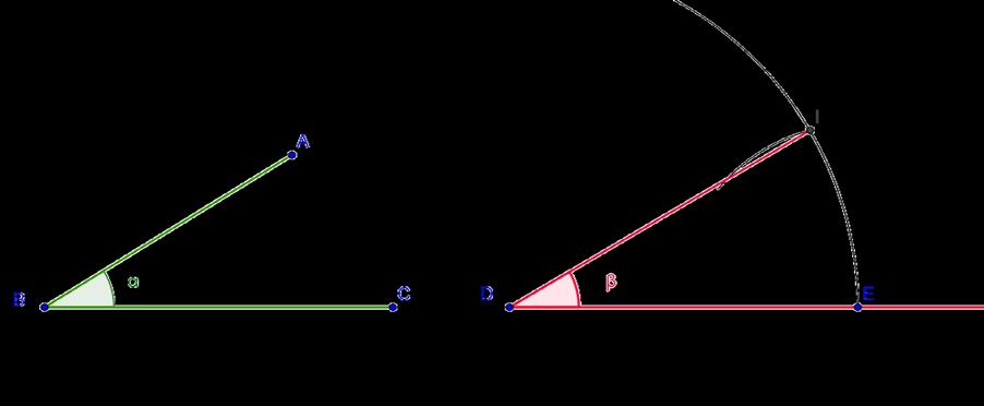 Il piano euclideo, La congruenza, La congruenza e gli angoli La congruenza e gli angoli Costruzione con riga e compasso angolo congruente ad un angolo dato Consideriamo l angolo CBA.