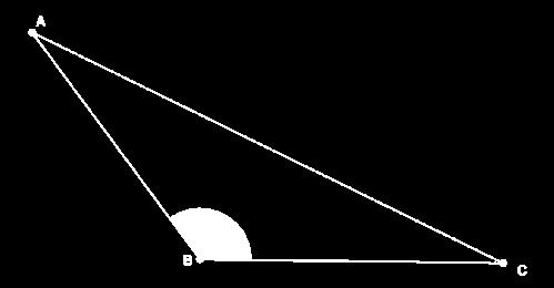 Triangoli ottusangoli Un triangolo è ottusangolo quando uno dei suoi angoli interni è maggiore dell angolo retto e minore dell angolo piatto, ossia ottuso.